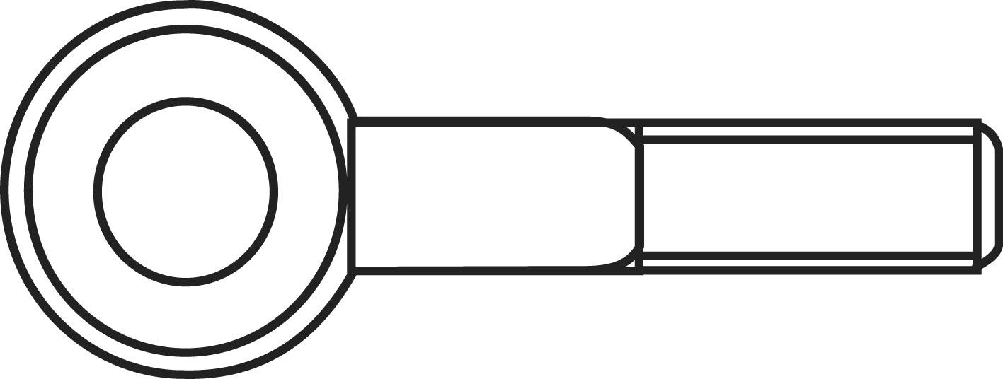 Гвинт з кільцем Toolcraft з рим-болтом, M5, довжина: 20 мм, оцинкована сталь, 50 шт.