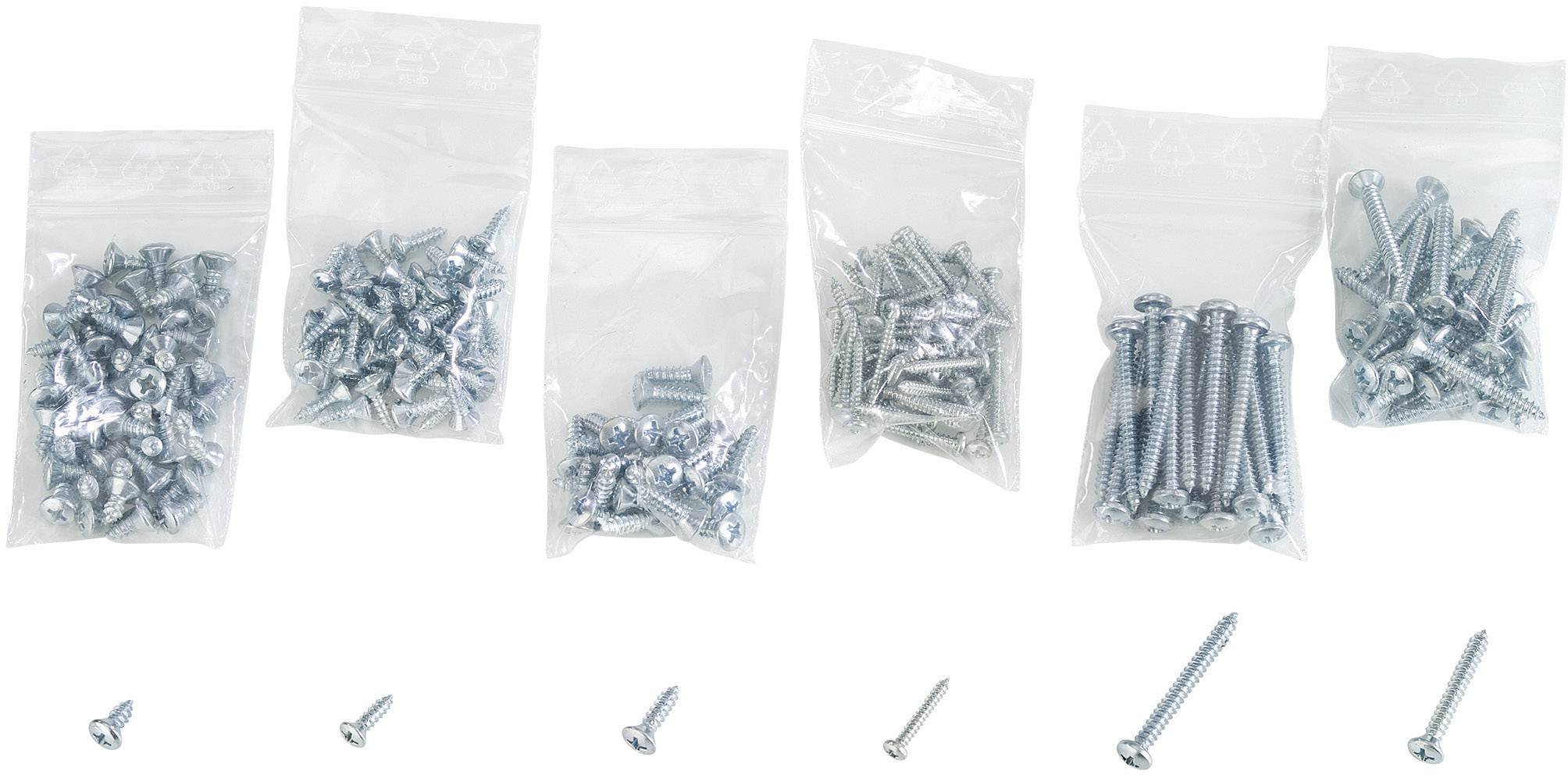 Набір з 825 оцинкованих шурупів для листового металу, DIN7981 / DIN79