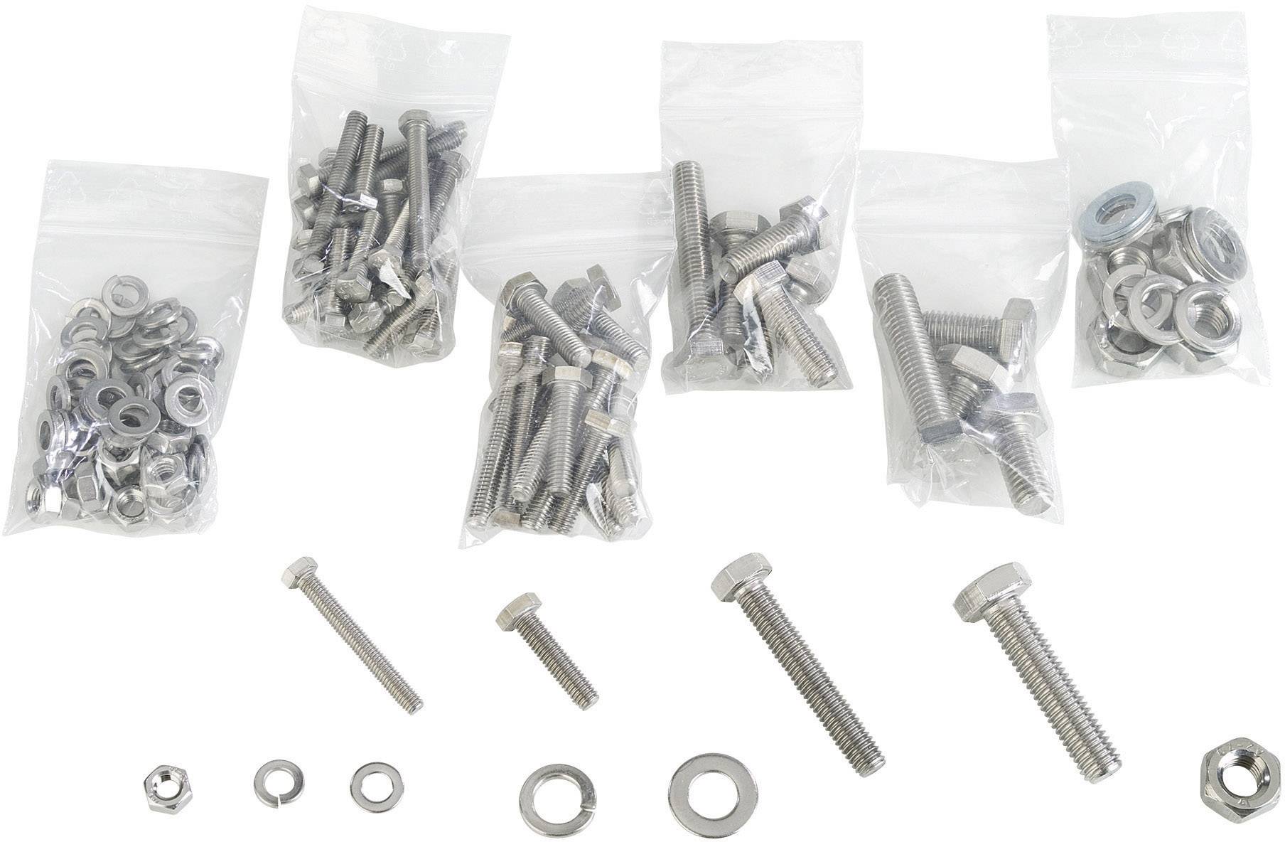 Гвинти з потайною головкою DIN 933, DIN 934, DIN 125, DIN 127, M5/M10, набір 250 шт.