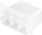 Biały, prostokątny wtyk plastikowy z czterema kwadratowymi otworami.