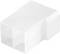 Biały, prostokątny wtyk plastikowy z czterema kwadratowymi otworami; jest często stosowany do połączeń elektrycznych.