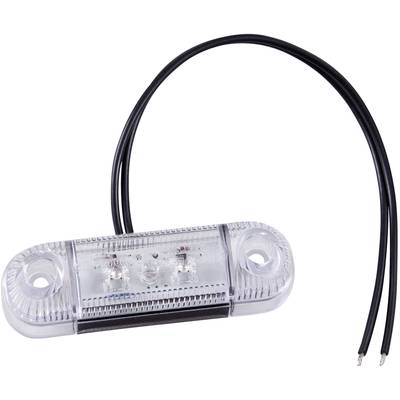 Przezroczysta lampa LED z dwoma przewodami.