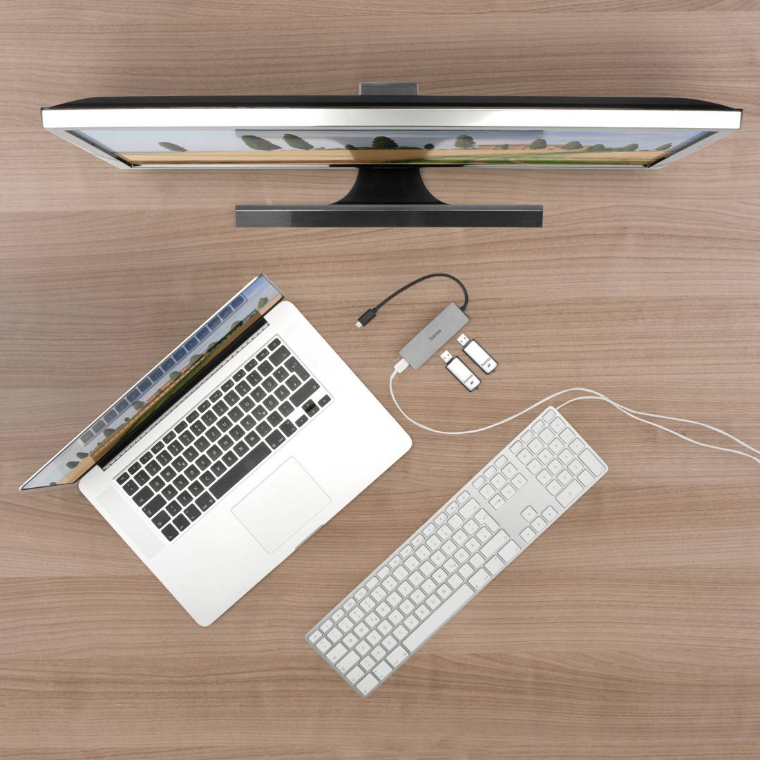 Hama 00200105 USB-Hub 3+1 Port USB-A, USB-C® USB 3.1 Gen1 5 GBit/s z wtyczką USB-C antracytowy-3