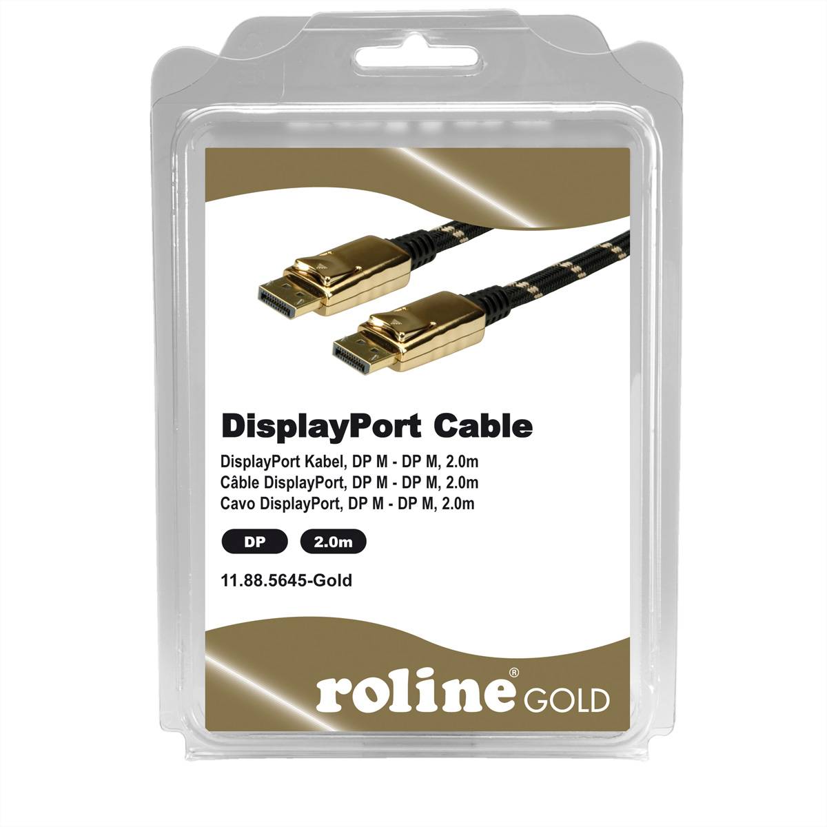 Roline DisplayPort kabel Złącze DisplayPort, Złącze DisplayPort 2.00 m wielobarwny 11.88.5645 ekranowanie Kabel DisplayP-1
