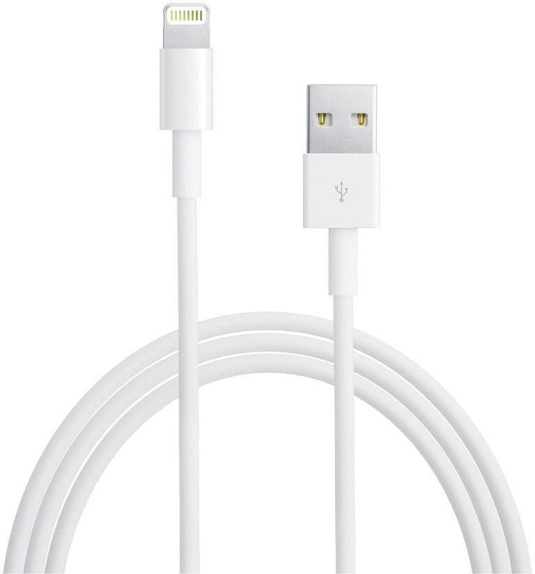 USB-кабель Apple B-Ware (пошкоджена/відсутня упаковка) USB 2.0 чоловічий роз'єм USB-A, чоловічий роз'єм Lightning 1.00 м білий MD8