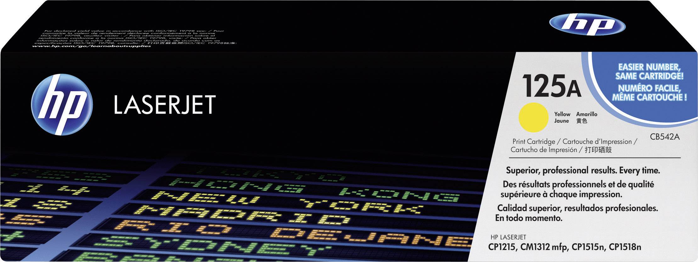 Тонер HP CB542A, оригінальний, жовтий