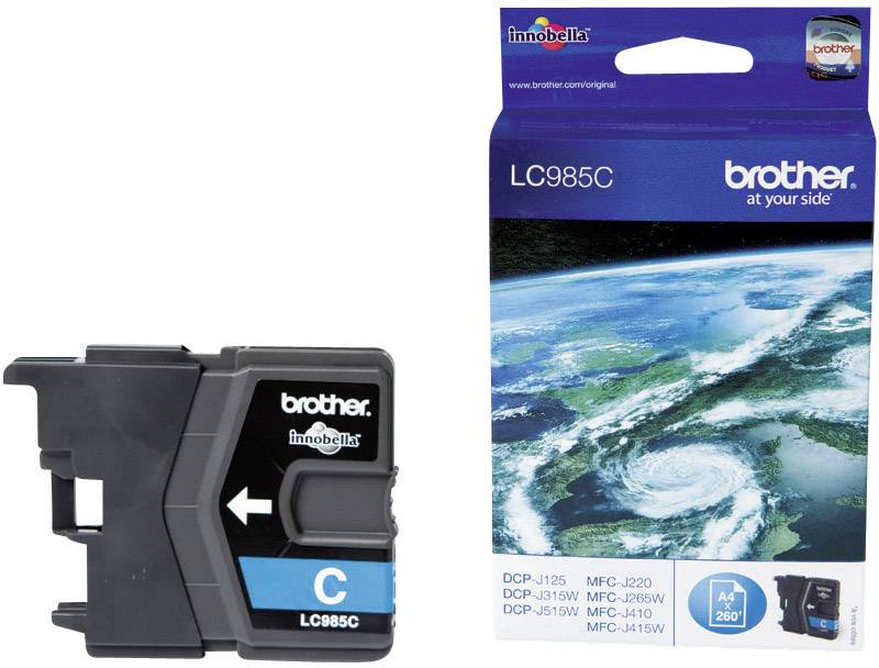 Чорнильний картридж Brother LC-985C, LC985C, оригінальний, блакитний
