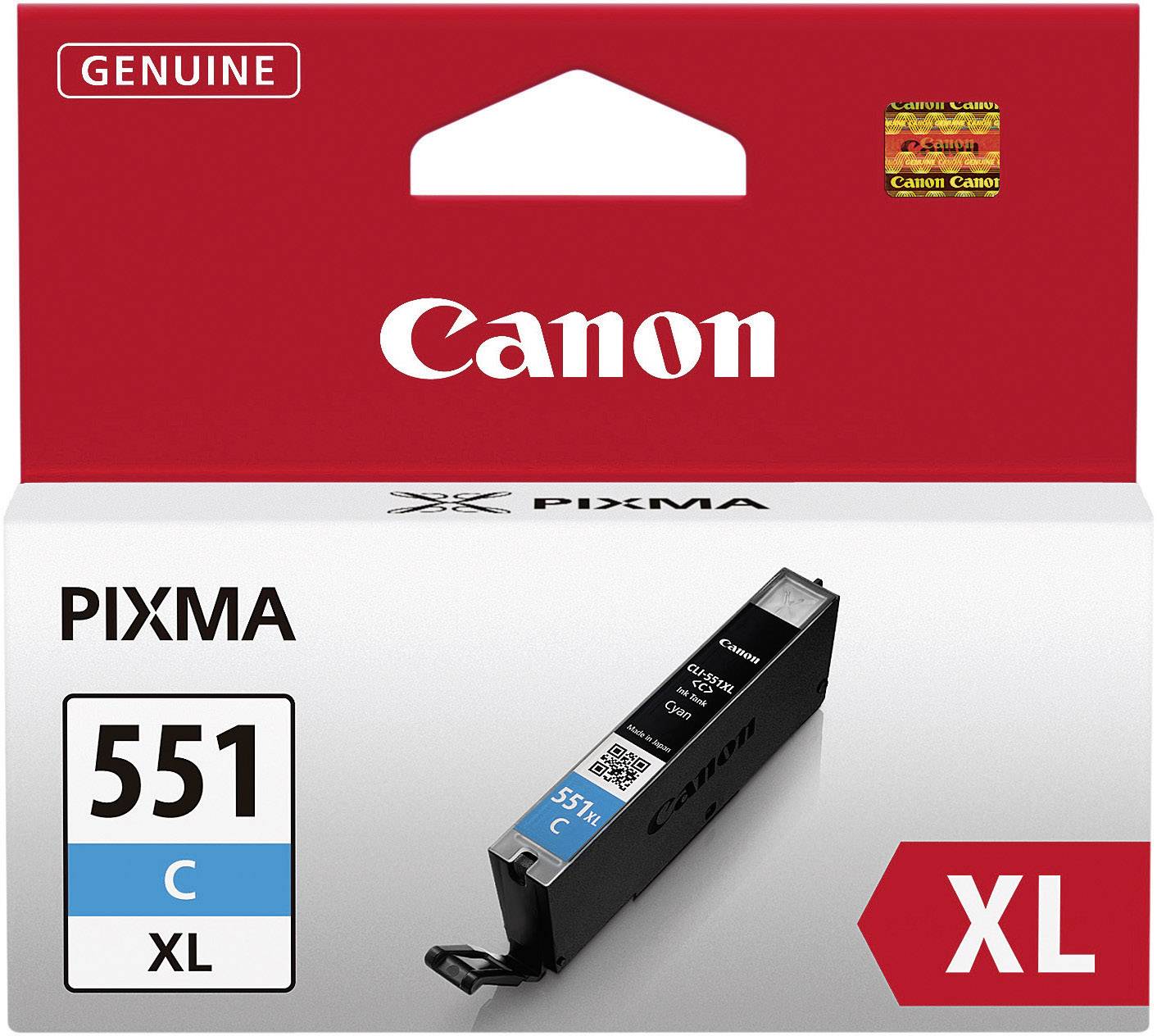 Чорнило Canon CLI-551XL C, блакитне, оригінальне