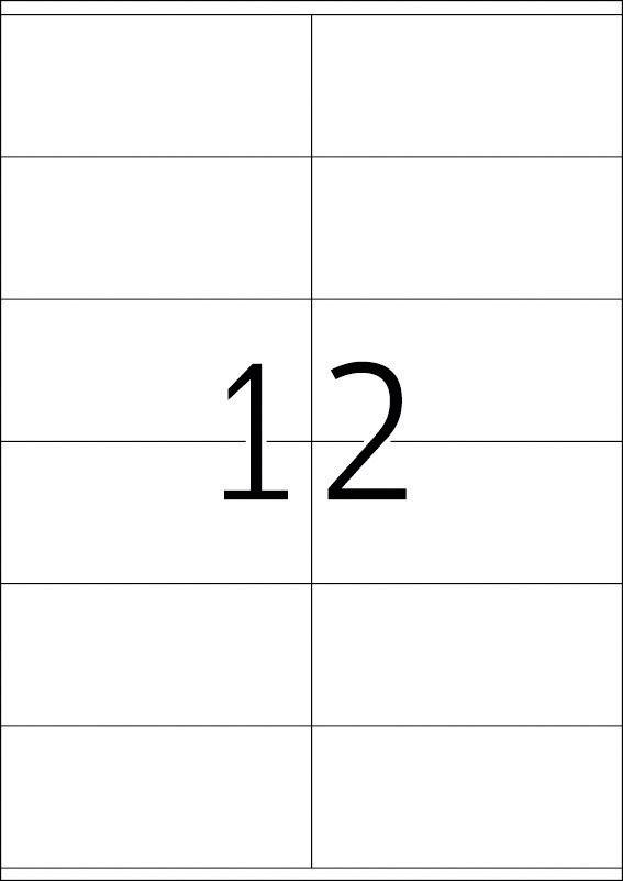 '12' duży na środku w siatce przypominającej tabelę.