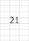Liczba '21' wyśrodkowana na białym tle podzielonym na prostokąty.