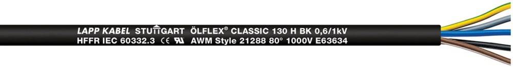 LAPP 1123411/50 Przewód sterowniczy ÖLFLEX® CLASSIC 130 H BK, 3 G 1 mm², 50 m
