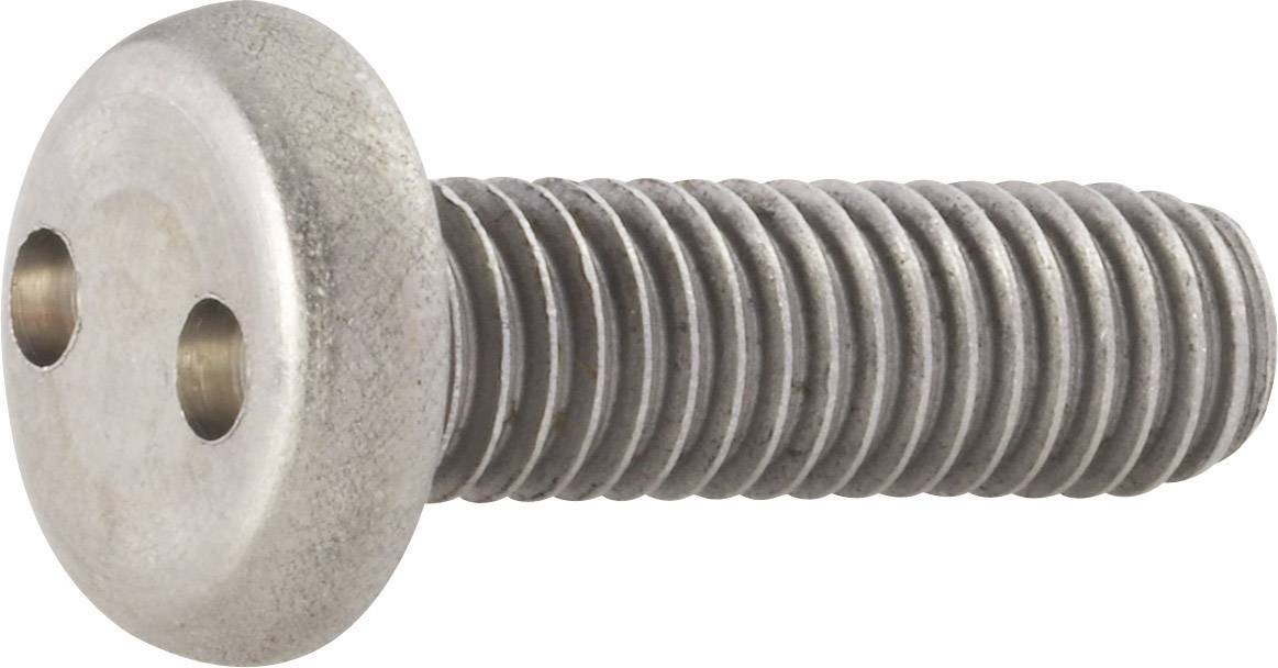 Śruba soczewkowa, zabezpieczająca Toolcraft DIN 85, M4 x 16 mm, stal szlachetna, 10 szt.