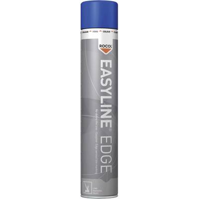 Spray puszka z napisem 'ROCOL Easyline Edge', używana do znakowania. Srebrne tło z niebieską nakrętką.
