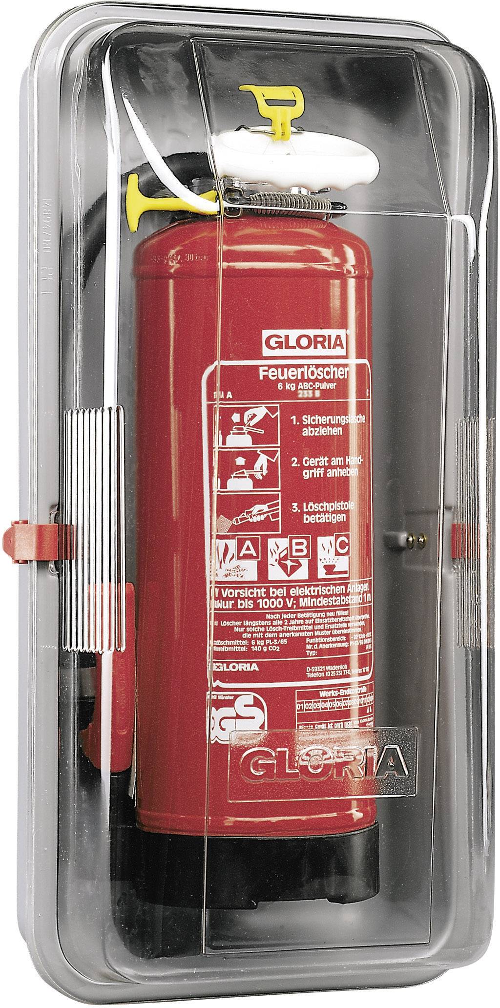 Gloria Feuerlöscherschutzhaube / Schutzschrank FS-6/EK aus Kunststoff Захисний чохол для вогнегасників Вміст 1 шт.