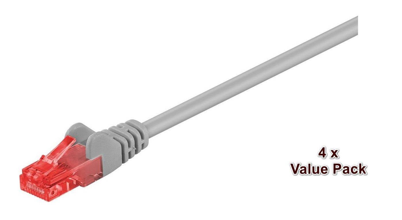 kabel LAN MicroConnect V-UTP620VP, 4 szt., RJ45, 20 m, szary-0