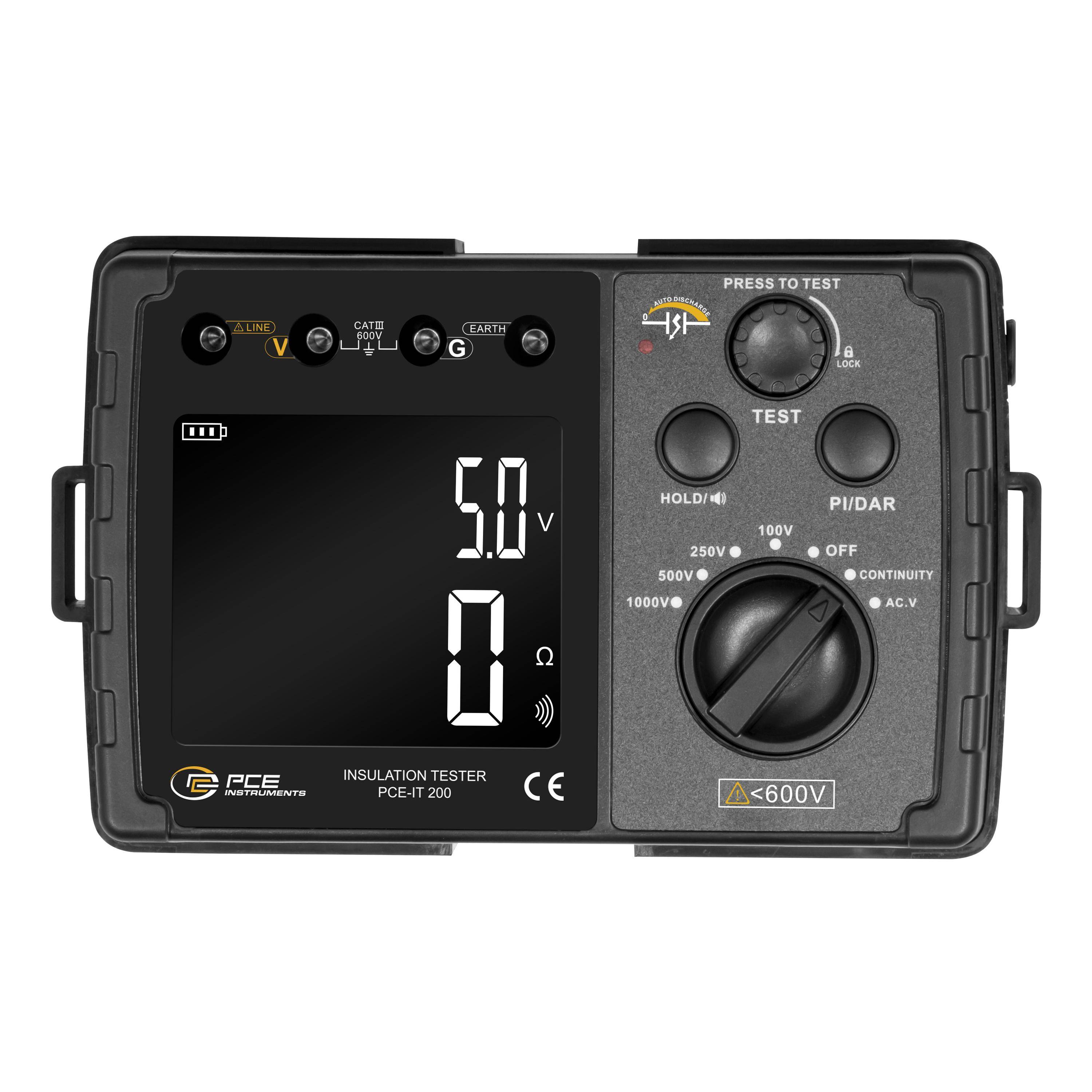 Вимірювач опору ізоляції PCE Instruments