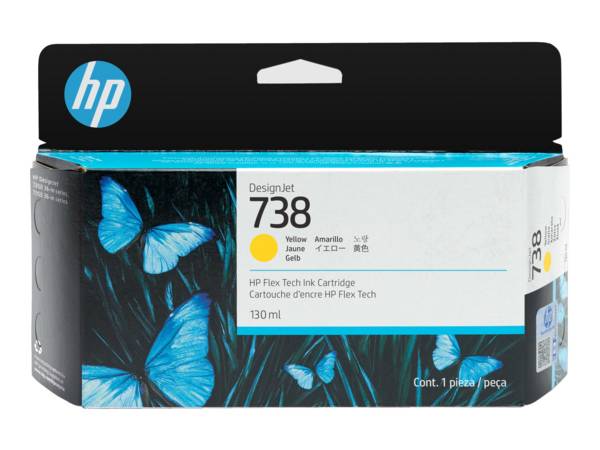 HP 738 - 130 ml - Żółty - oryginalny - DesignJet