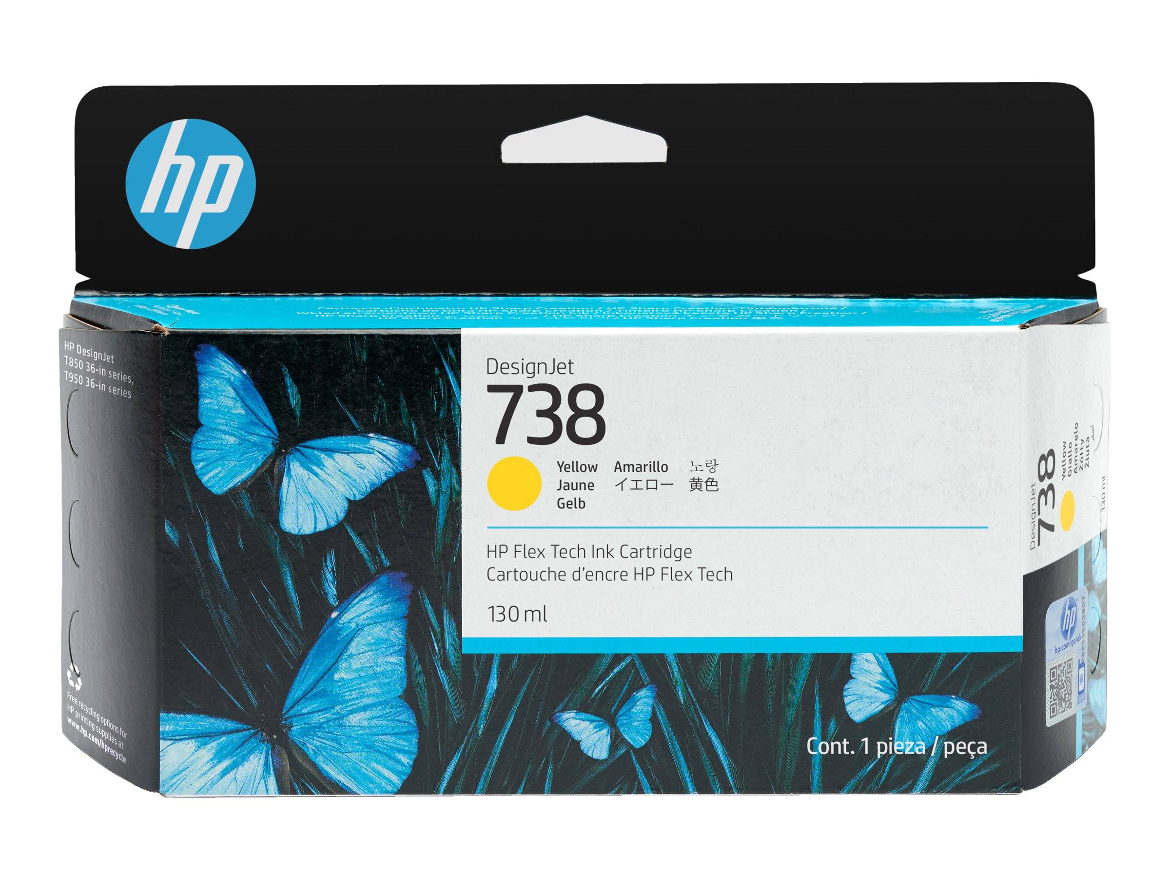 HP 738 - 130 ml - Żółty - oryginalny - DesignJet-0