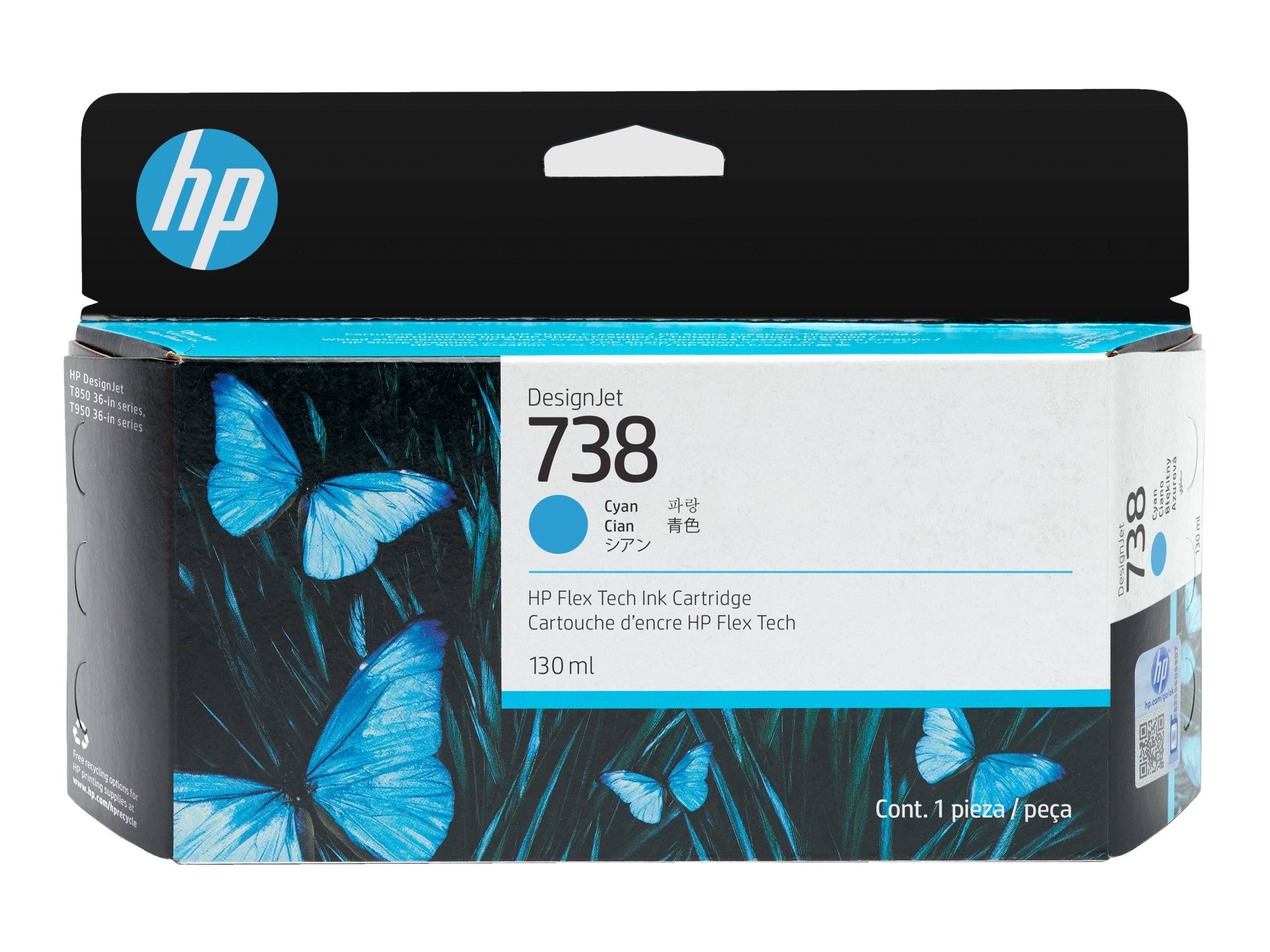 HP 738 - 130 ml - cyjan - oryginalny - DesignJet-0