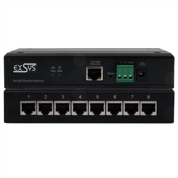 Exsys EX-61008 EXSYS - EX-61008 Ethernet zu 8s x RS-232/422/485 - - RS-232 - Ethernet - RS-232 Konsola serwera szeregowego