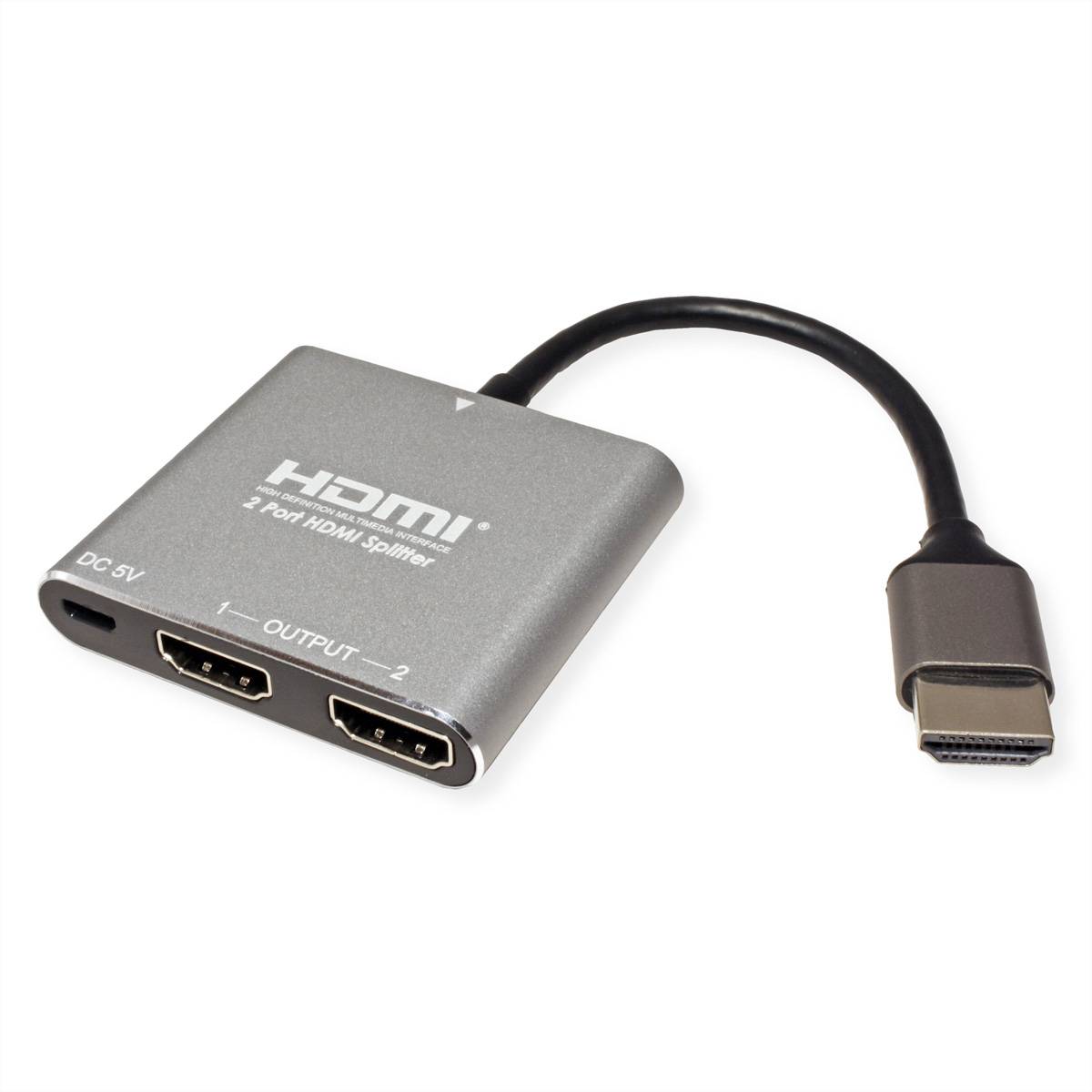 Value Splitter HDMI 3840 x 2160 px srebrny (metaliczny)-2
