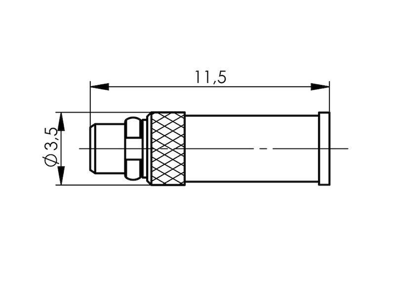 Złącze MMCX Telegärtner J01340B0001 100025090 złącze męskie proste 50 Ω 1 szt.-3