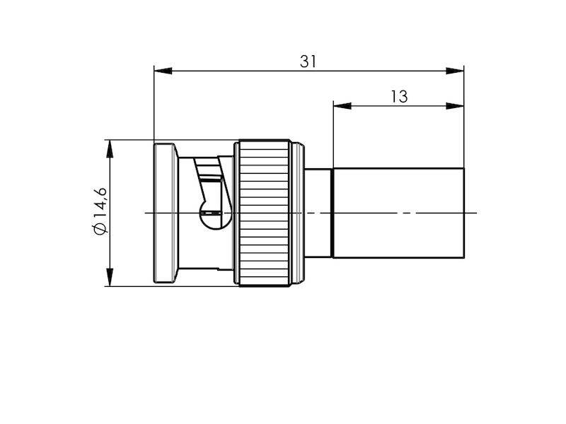 Złącze BNC Telegärtner J01002A0090 100023492 złącze męskie proste 75 Ω 1 szt.-1