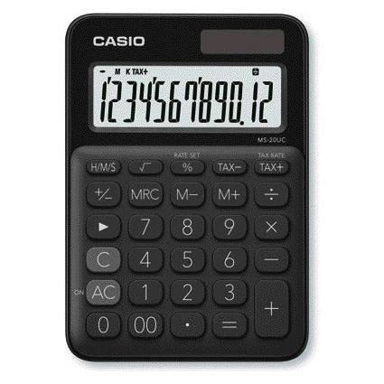 Casio MS-20UC Kalkulator stołowy czarny Wyświetlacz: 12 energią słoneczną, bateryjne (S x W x G) 105 x 23 x 149.5 mm-2