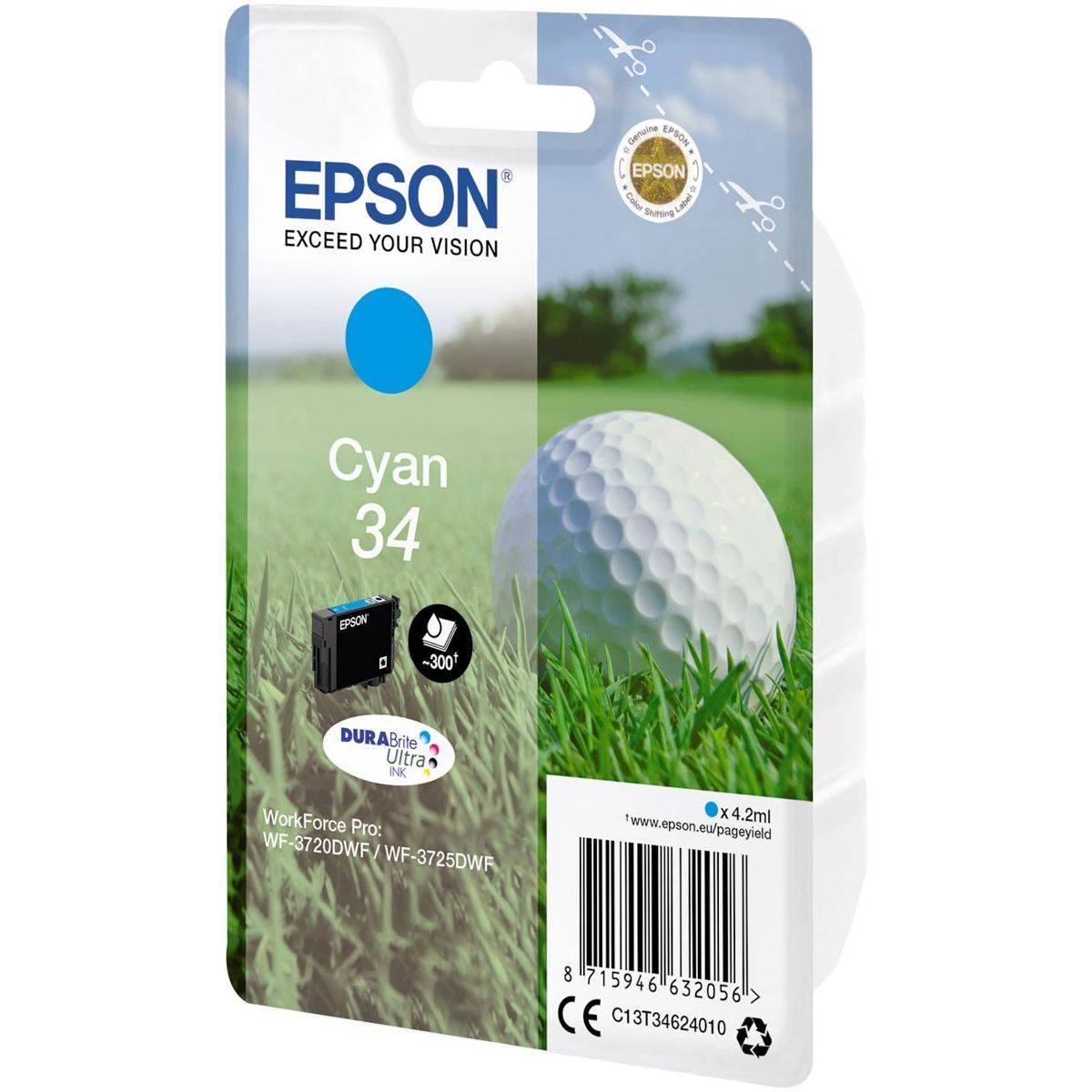 Epson atrament 34 tusz oryginalny Cyjan C 13 T 34624010-9