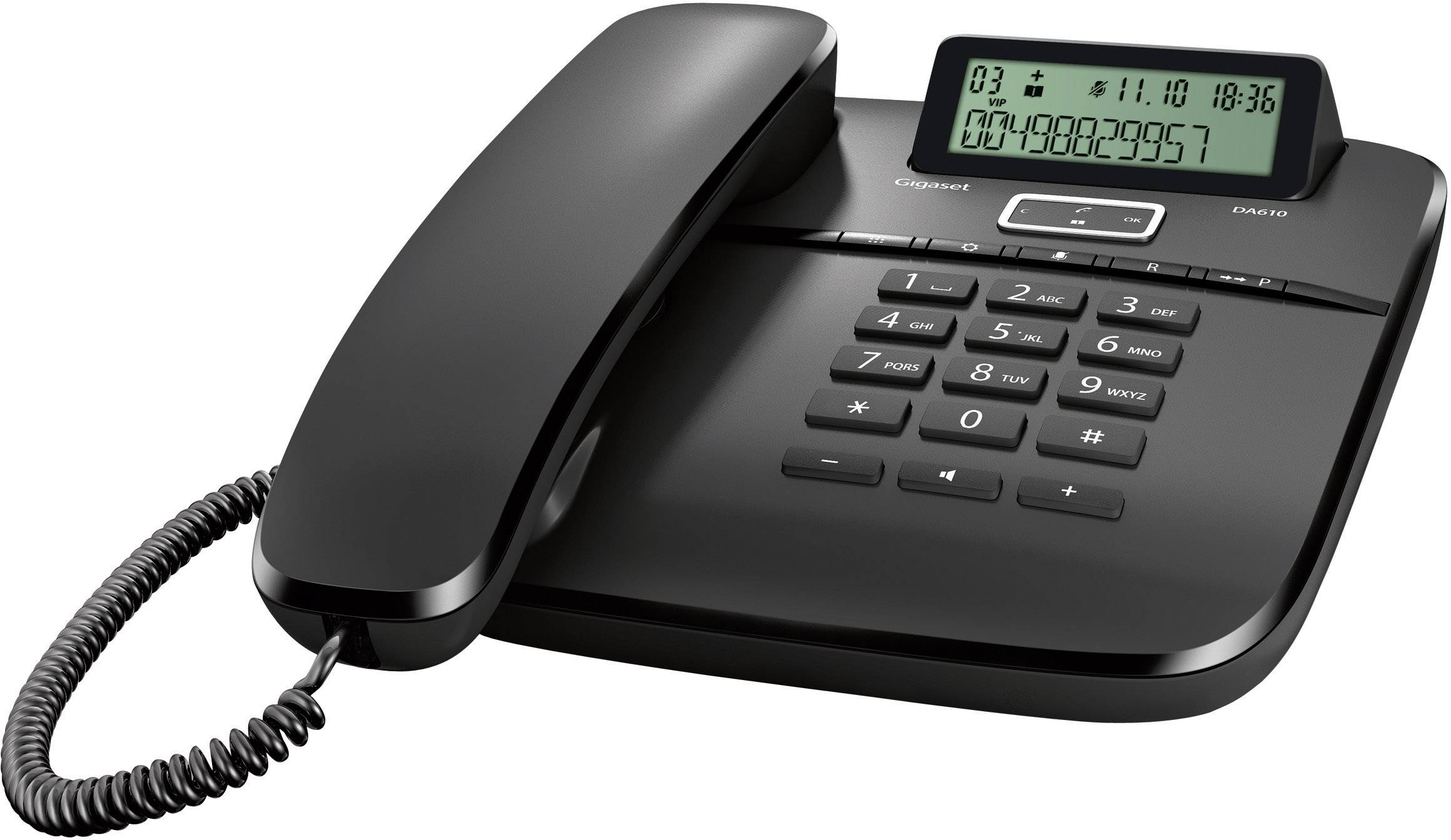 Gigaset DA610 Telefon przewodowy analogowy Zestaw głośnomówiący Matowy ...