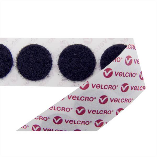 Rzepy VELCRO® z rzepem, samoprzylepne, tylko strona puszysta, 19 mm x 125 mm, białe