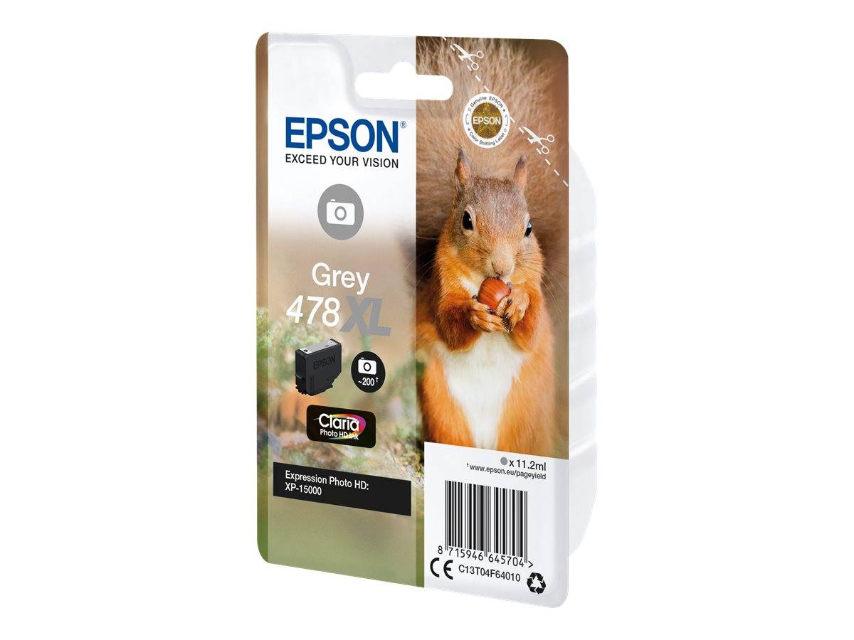 Epson atrament 478XL tusz oryginalny Szary C 13 T 04F64010-2