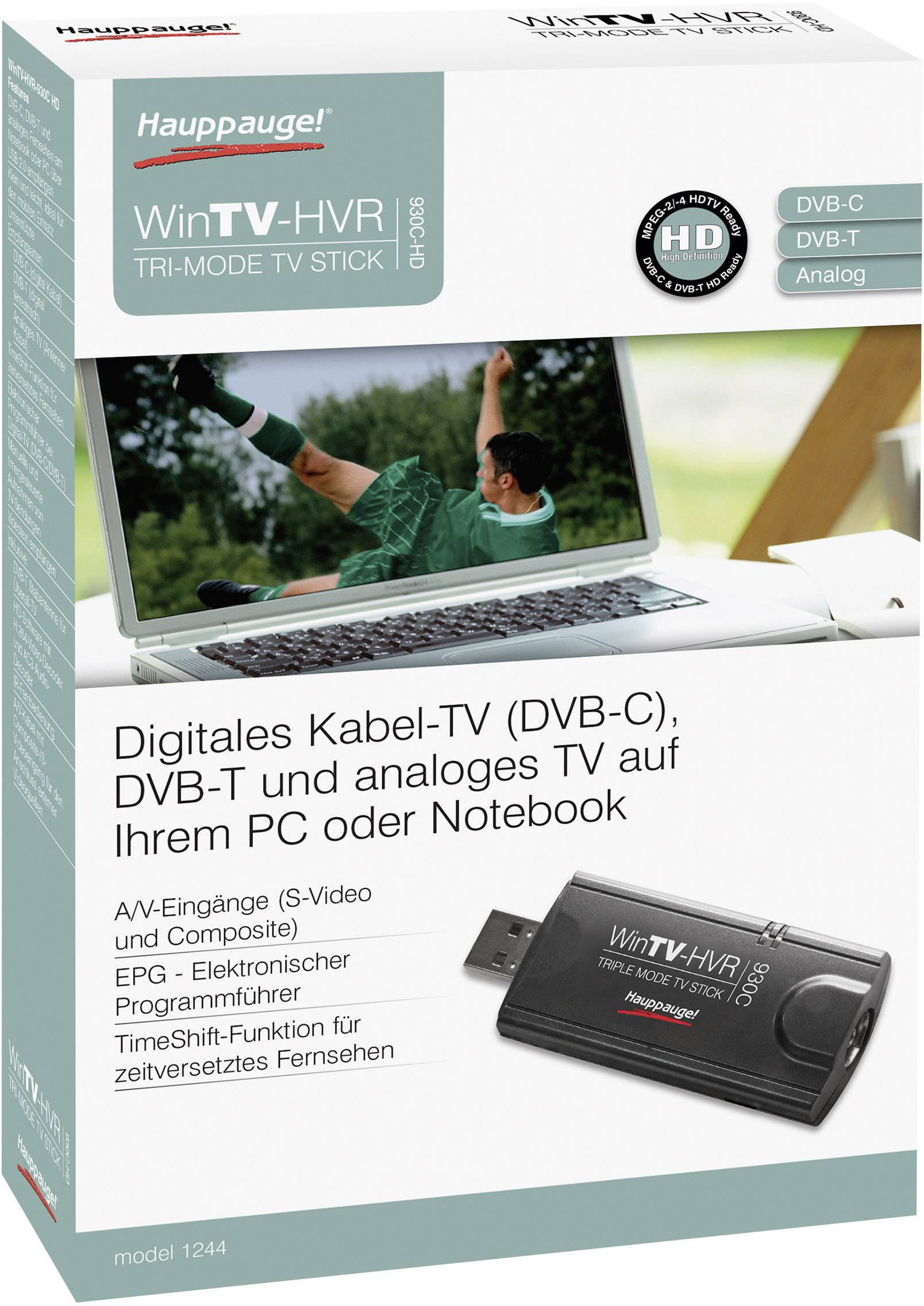 Tv Tuner Hauppauge Wintv Hvr 930c Hd Tuner DVB-T na USB Hauppauge HVR 930C-HD, DVB-C, do laptopa, PC, pilot