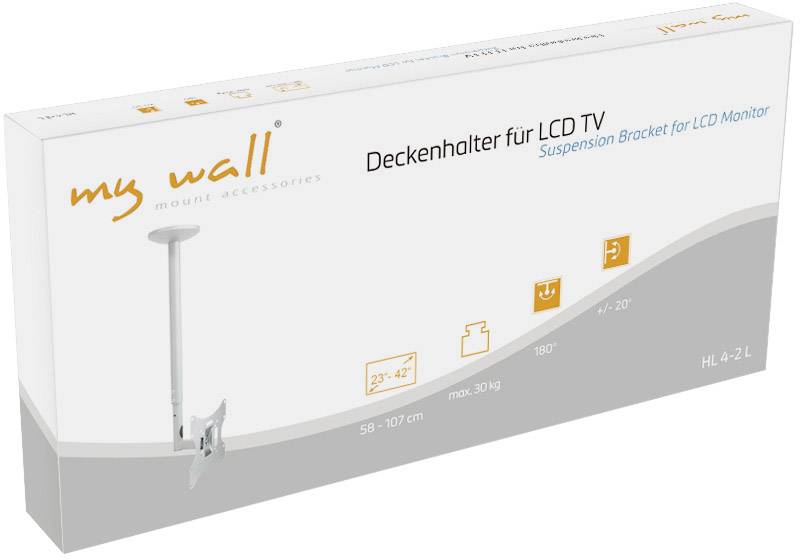 Стельове кріплення My Wall HL 4-2 L для РК-телевізора, максимальне навантаження: 30 кг, 58,4 см (23 дюйми) - 106,7 см (42 дюйми)