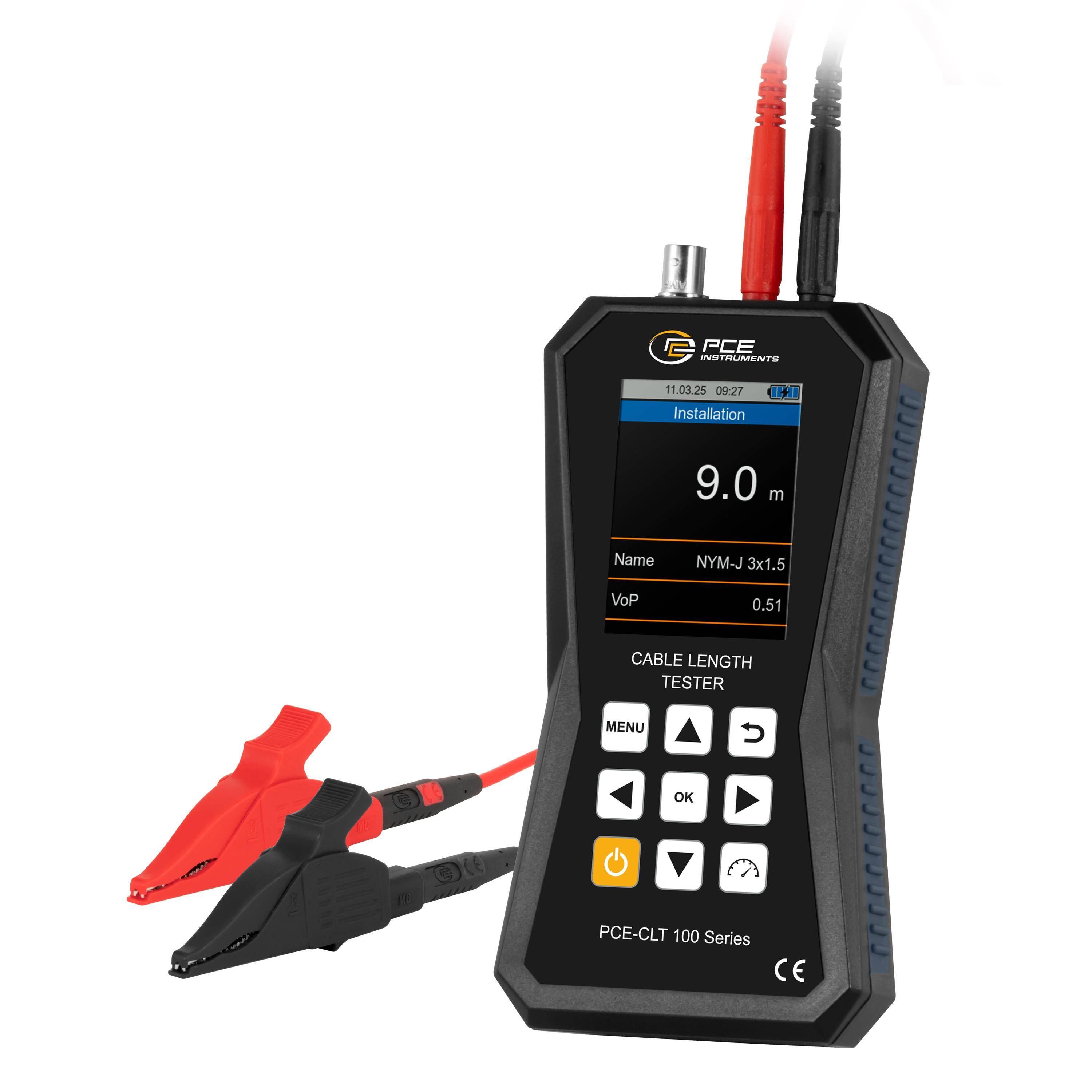 Tester kabli PCE Instruments PCE-CLT 100, identyfikacja, ciągłość-0