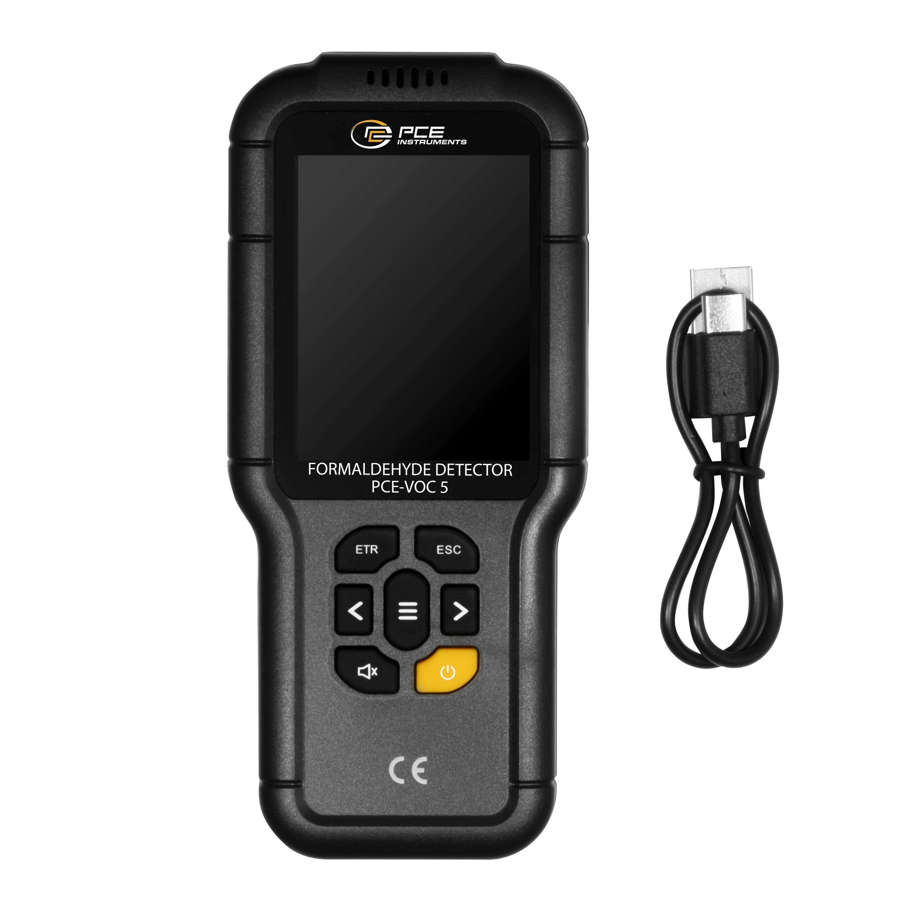 Miernik formaldehydów PCE Instruments PCE-VOC 5 formaldehyd funkcja pomiaru temperatury-5