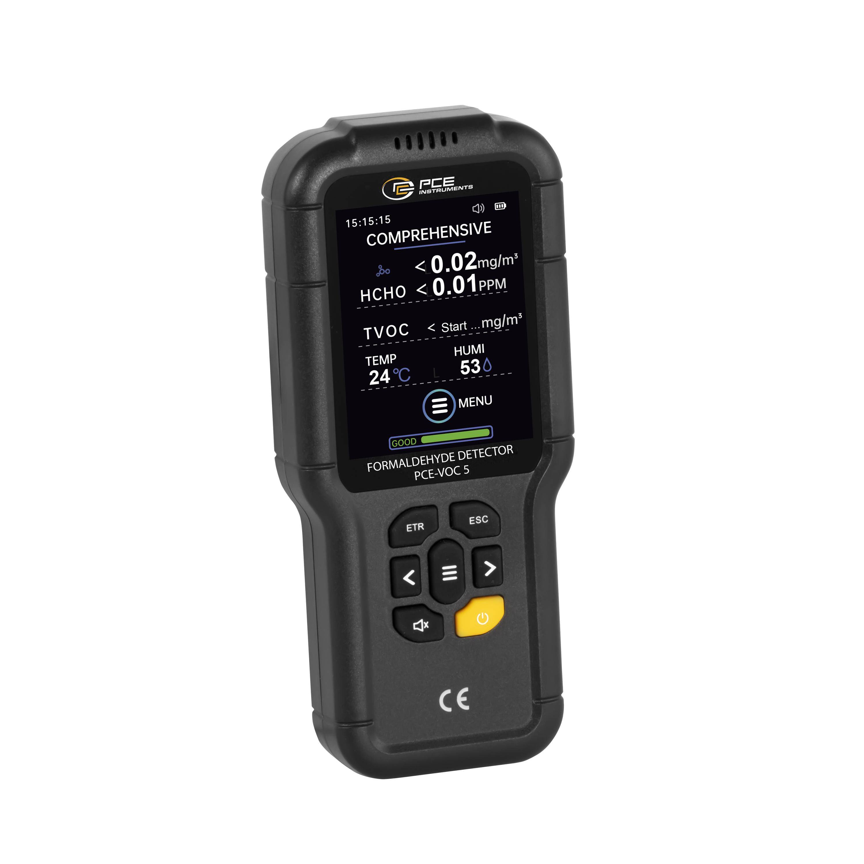 Miernik formaldehydów PCE Instruments PCE-VOC 5 formaldehyd funkcja pomiaru temperatury-0