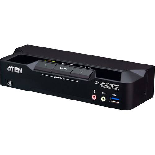 Przełącznik KVM, Display-Port ATEN CS1922A, 7680 x 4320 Pixel, Ilość przełączalnych PC: 2 szt.-0