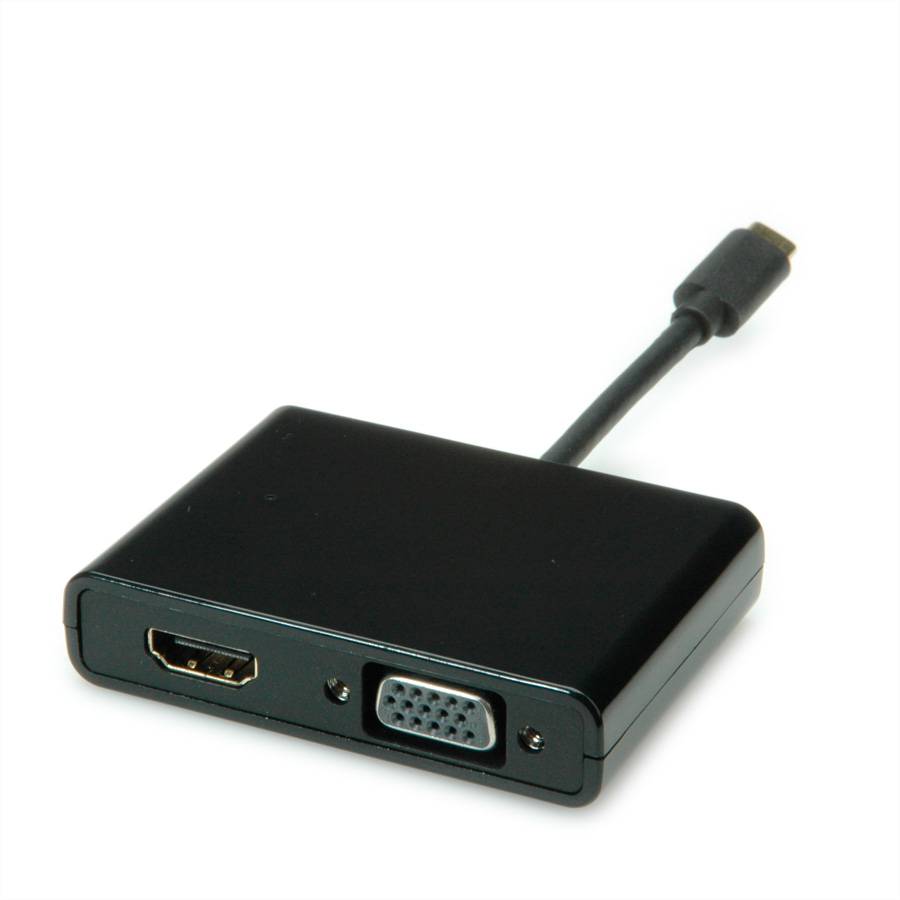 adapter USB-C Secomp STANDARD Display Adapter USB Typ C - VGA S3250, 0.10 m-0