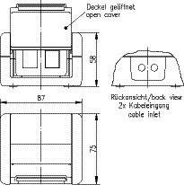 Мережева розетка Telegärtner 100021370 100021370, CAT 5e, CAT 6, CAT 6a, для поверхневого монтажу
