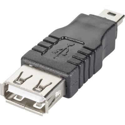 Przejściówka, adapter USB Goobay 50970 50970, [1x złącze męskie Mini-B USB 2.0 - 1x złącze żeńskie USB-A 2.0]