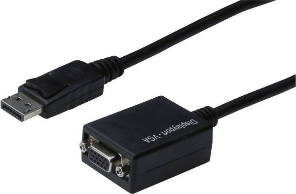 adapter DisplayPort, VGA Digitus AK-340403-001-S AK-340403-001-S, [1x złącze męskie DisplayPort - 1x złącze żeńskie VGA]