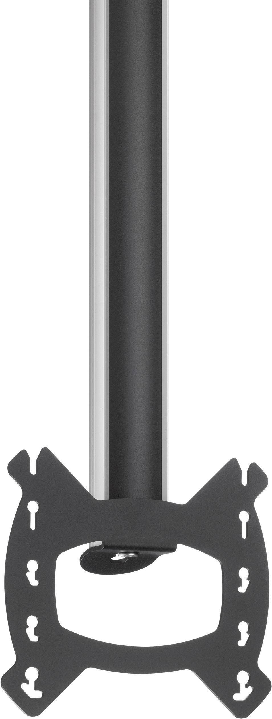 Uchwyt do telewizora z czarnym, obrotowym ramieniem do montażu sufitowego; odpowiedni dla telewizorów płaskich, zapewniający elastyczne ustawienie.