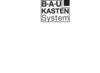 System 'BAUKASTEN' białymi, kropkowanymi literami na czarnym tle.