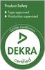Certyfikat DEKRA - potwierdza bezpieczeństwo produktu: „Zatwierdzony typ