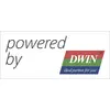Logo 'Powered by DWIN', pod spodem slogan 'idealny partner dla Ciebie'. Podkreśla partnerstwo i wsparcie technologiczne.
