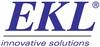 Logo 'EKL innowacyjne rozwiązania' niebieskim kolorem.