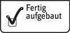 Prostokątna tabliczka przedstawia symbol znacznika i tekst 'Gotowe do użycia'.