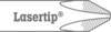 Logo 'Lasertip®' z wyostrzonym, stylizowanym symbolem po prawej stronie.