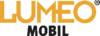 Obraz przedstawia logo 'LUMEO MOBIL' w kolorze pomarańczowym i czarnym.